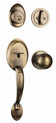 Buy Entrance Handle Lock Single Cylinder Deadbolt Entrance Handle Lock with 5-pin Brass Cylinder and Yale Keyway online manufacture