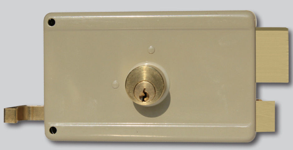 Single Lever Rim Lock Long Lasting Single Cylinder Rim Door Lock with Included Strike Plate ...