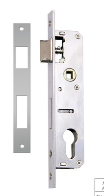 Fermeture de porte en aluminium lisse Surface solide Montée sur porte en fer Ensemble de serrure en aluminium