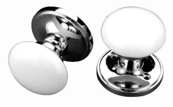 Fermeture de porte à bouton facile à installer Fermeture de porte à face en alliage de zinc et en porcelaine
