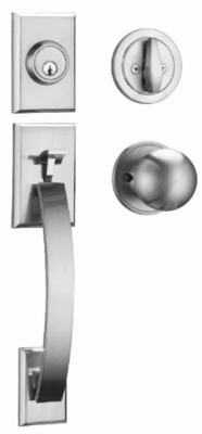 Fermeture de porte à clef à clef à clef d'entrée à 5 broches de cuivre cylindrique porte d'entrée avec clés en cuivre
