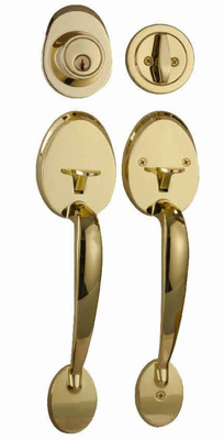 Serrure de poignée d'entrée 5 broches Cylindre en laiton avec clés en laiton Durabilité Ensemble de poignée en alliage de zinc pour vos besoins