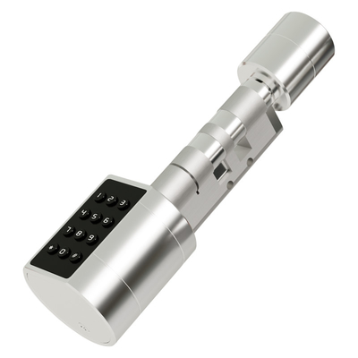 Cylindre de verrouillage intelligent argenté Bluetooth Contrôle d' accès sécurisé Cylindre de clé intelligente