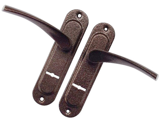 Surfaces montées Manche de verrouillage de porte Noir CP Finition Manche de porte d'entrée