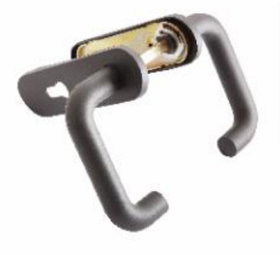 Manche de verrouillage de porte intérieure avec épaisseur de porte de style moderne 35-60 mm