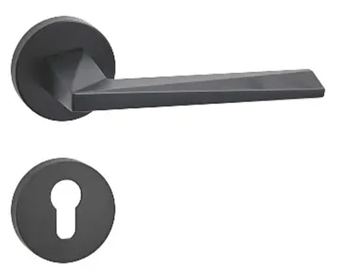 Manche de verrouillage de porte en aluminium de type unique compatible avec une épaisseur de porte de 35 à 60 mm